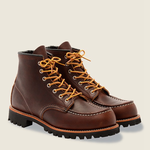 Bottes Red Wing Heritage - Roughneck - 6-Inch Oil-Slick Cuir - Marron Foncé - Homme 049JUGOSC